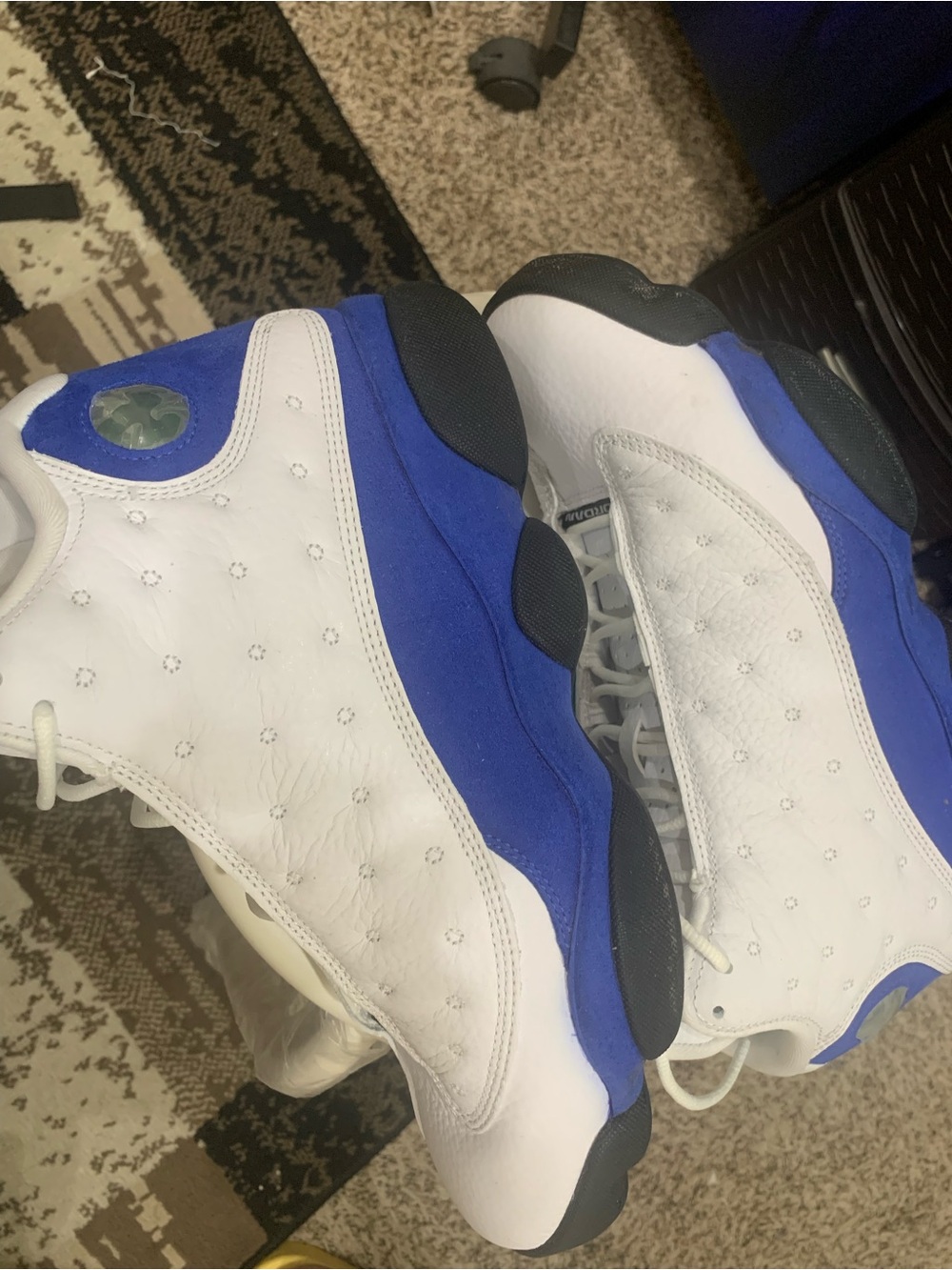 Air Jordan 13 Retro White and Blue Men's Basketball Shoes